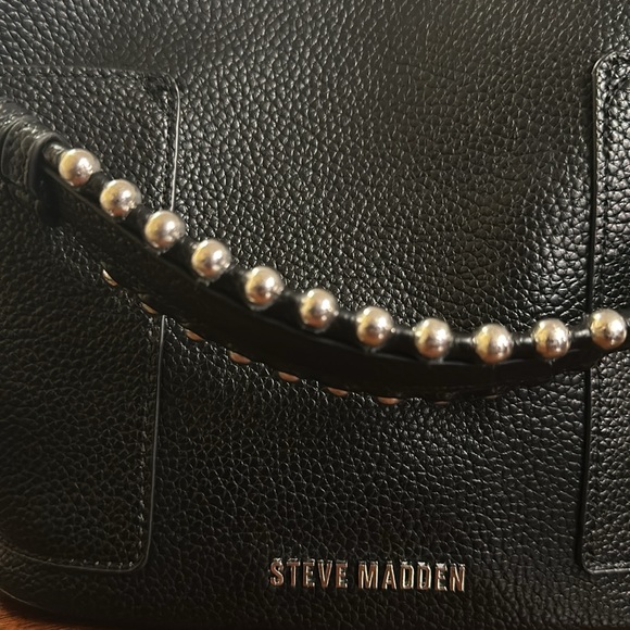 Steve Madden black leather hand bag - Picture 3 of 5